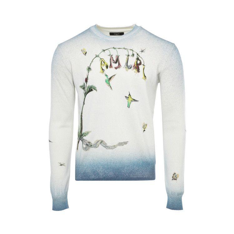 

Свитер Amiri Embroidered Hummingbird Crew, Blue