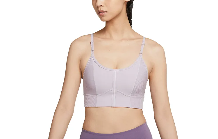 Nike Футболка Dri Fit без воротника для женщин, цвет Dusty Purple Red — фото 3