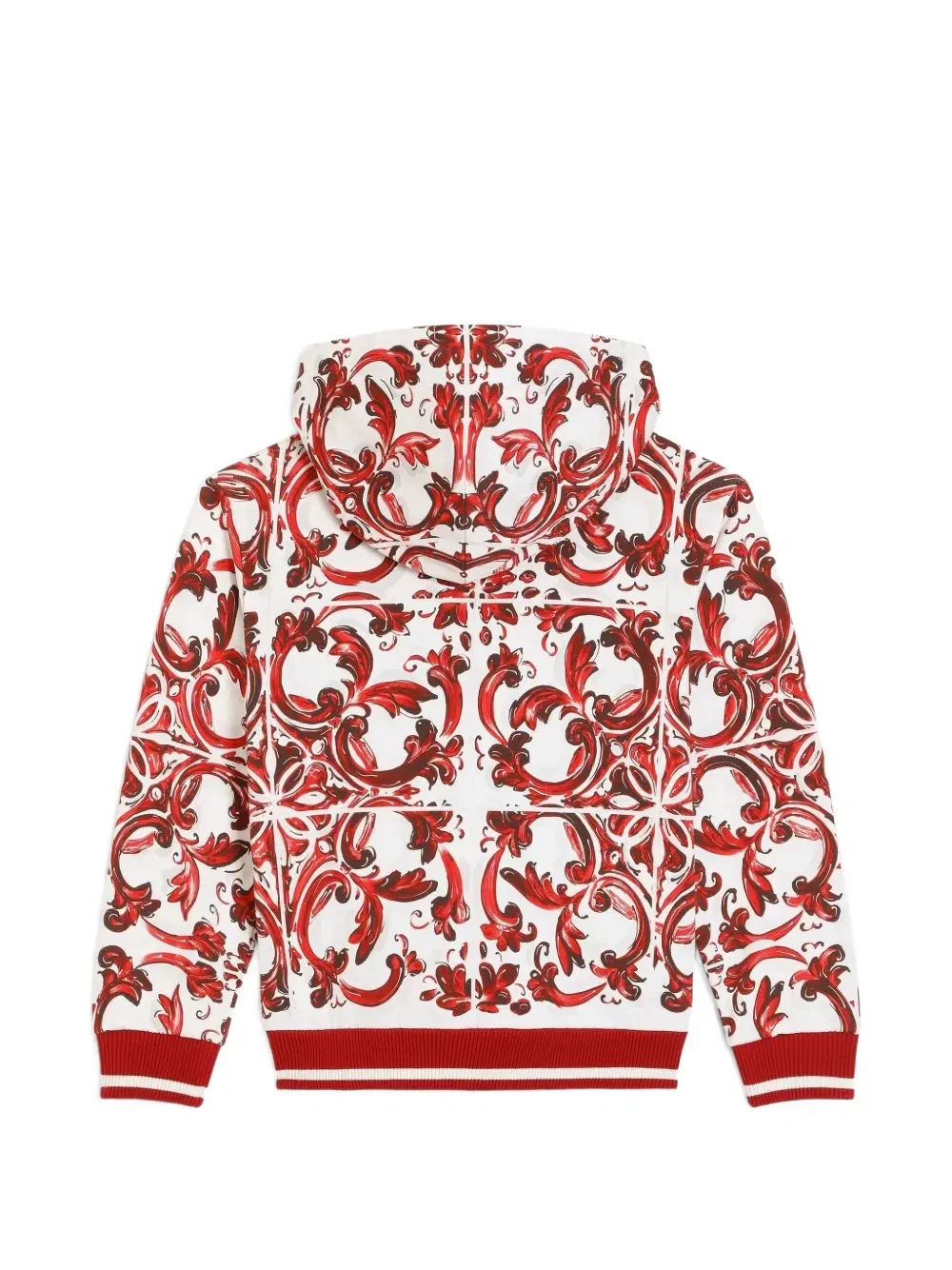 Толстовка с принтом "Майолика" Dolce & Gabbana Kids, белый — фото 2
