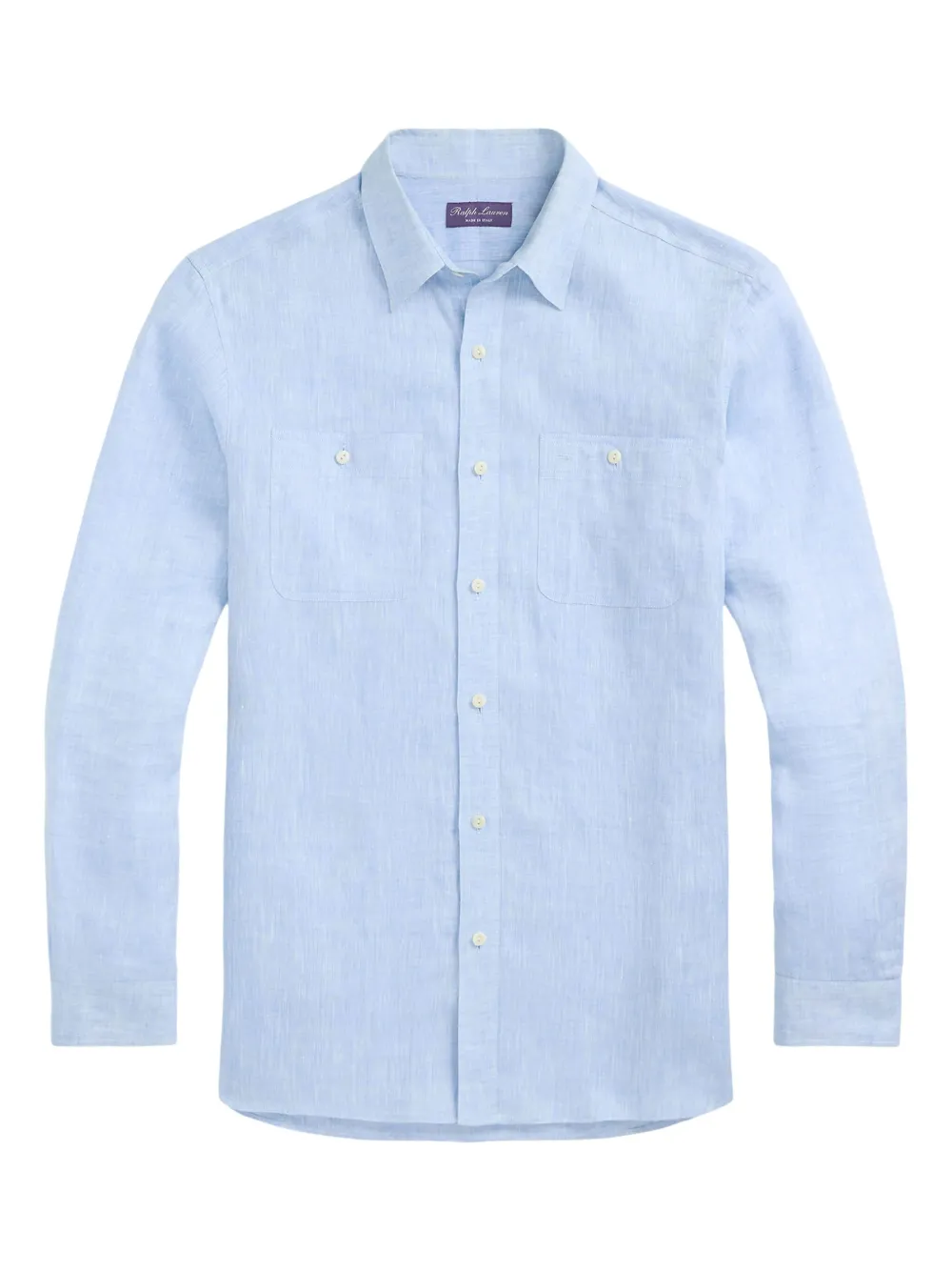 

Рубашка из ткани шамбре Ralph Lauren Purple Label, синий