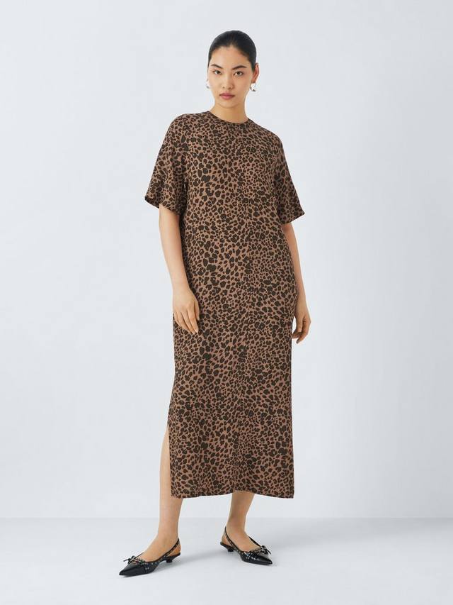 

Платье-рубашка с леопардовым принтом John Lewis , цвет Leopard Print