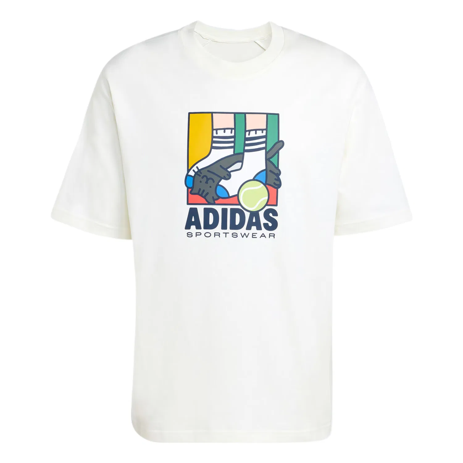 Футболка мужская Jade White с круглым вырезом Adidas