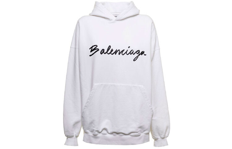 

Толстовка женская Balenciaga с карманом, белый / черный