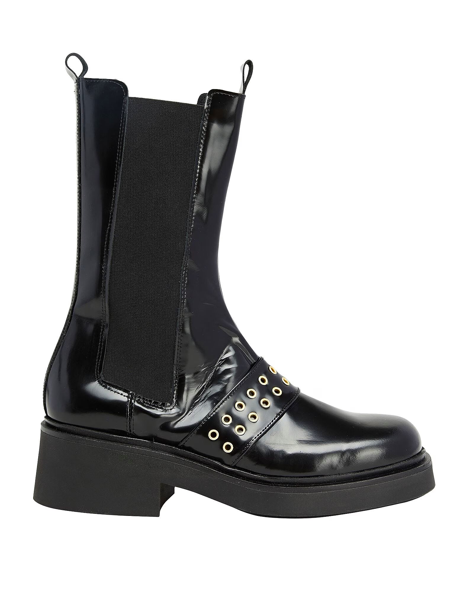 Ботильоны Shiny Leather Chunky Chelsea Boot 8 By Yoox, черный