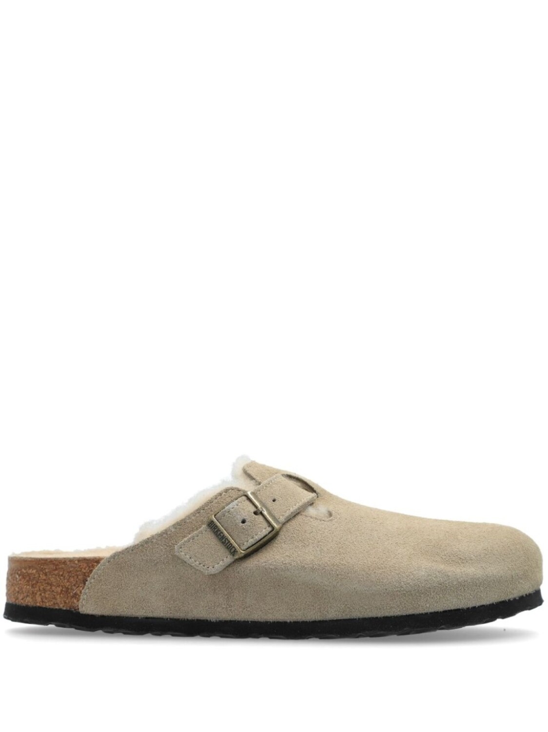 Мюли Birkenstock Boston Shearling Suede Leather, бежевый