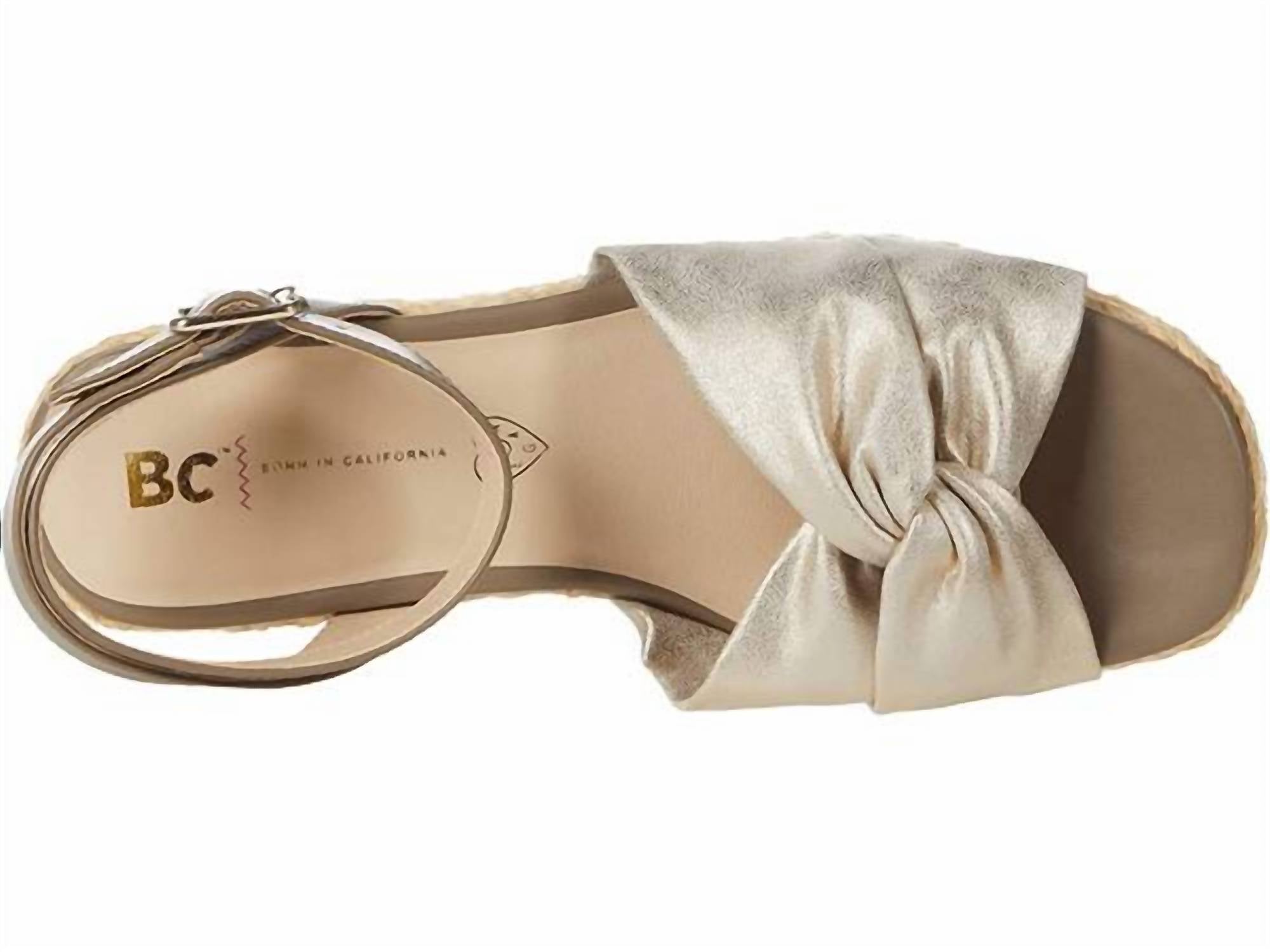 Winning Espadrille Sandals In Gold Distressed Metallic BC Footwear — фото 2