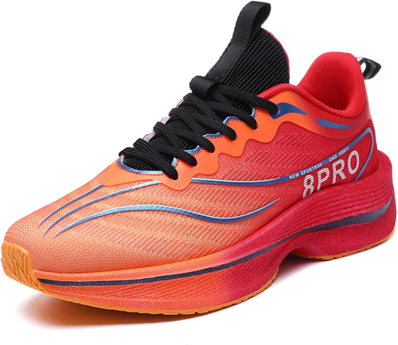 

Мужские легкие спортивные кроссовки для бега с противоскользящей подошвой, дышащей сеткой, амортизирующей подошвой, для прогулок, трейла и бега на открытом воздухе Generic, красный