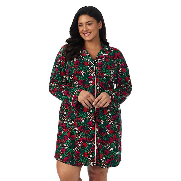 

Уютная ночная рубашка с длинным рукавом и V-образным вырезом Plus size Draper James, Evergreen Coneflower