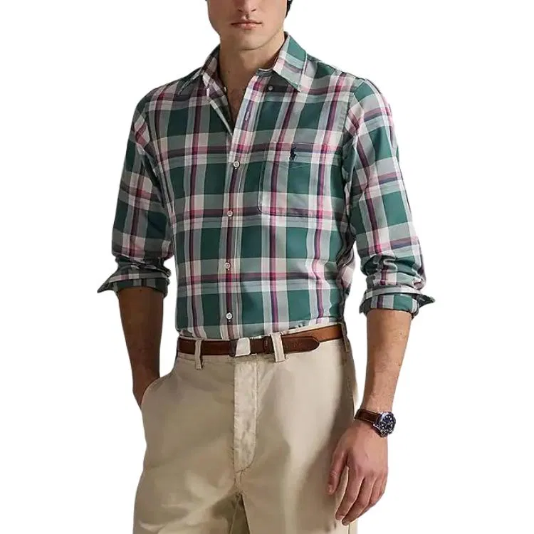 Рубашка мужская Multicolor, отложной воротник, умеренная посадка Polo Ralph Lauren