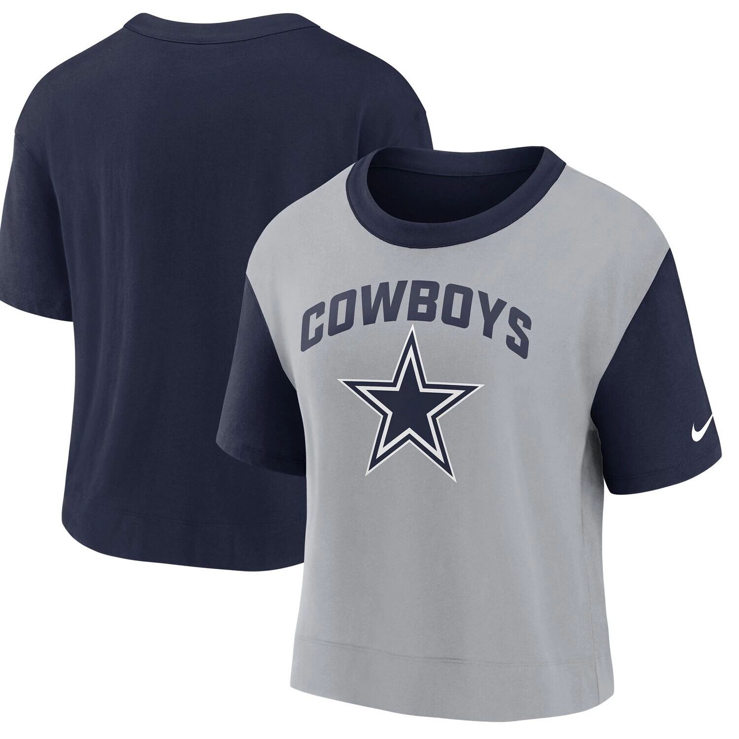 

Женская модная футболка с высокими бедрами Nike Dallas Cowboys темно-синего/серебристого цвета Nike, Синий, Женская модная футболка с высокими бедрами Nike Dallas Cowboys темно-синего/серебристого цвета Nike