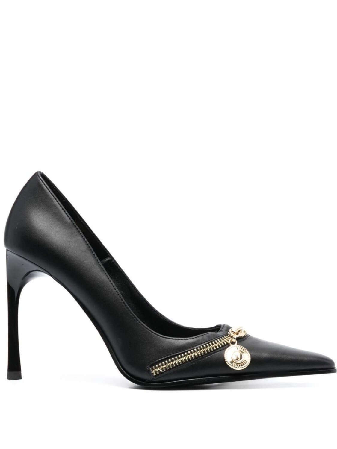 

Versace Jeans Couture туфли с заостренным носком и логотипом, черный