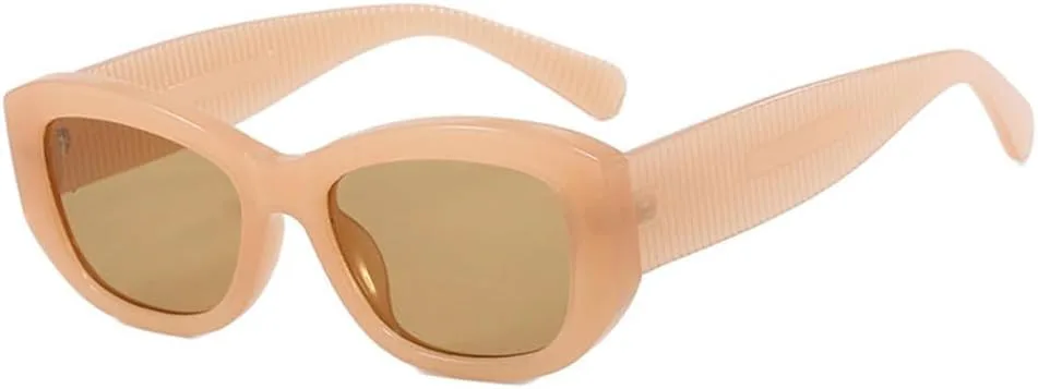 

Женские прямоугольные солнцезащитные очки, мужские солнцезащитные очки в стиле ретро, ​​солнцезащитный козырек для улицы с зеркальными линзами UV400 generic, Tea Pink