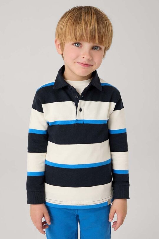 

Детское хлопковое поло Mayoral, синий