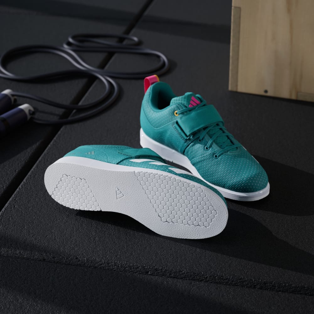 Кроссовки Adidas Powerlift 5 Weightlifting Shoes, цвет Pure Teal/Cloud White/Powder Teal — фото 3