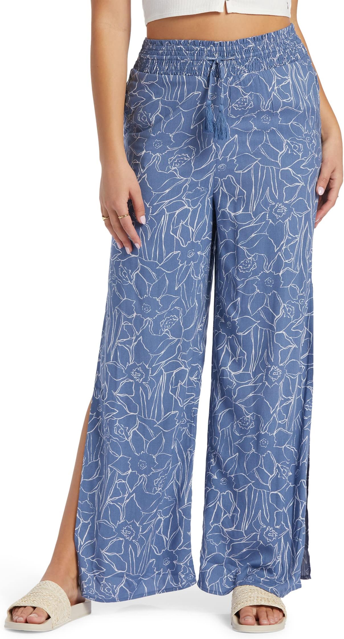 

Брюки Roxy Tropical Rhythm Pants, цвет Bijou Blue Linear Floral