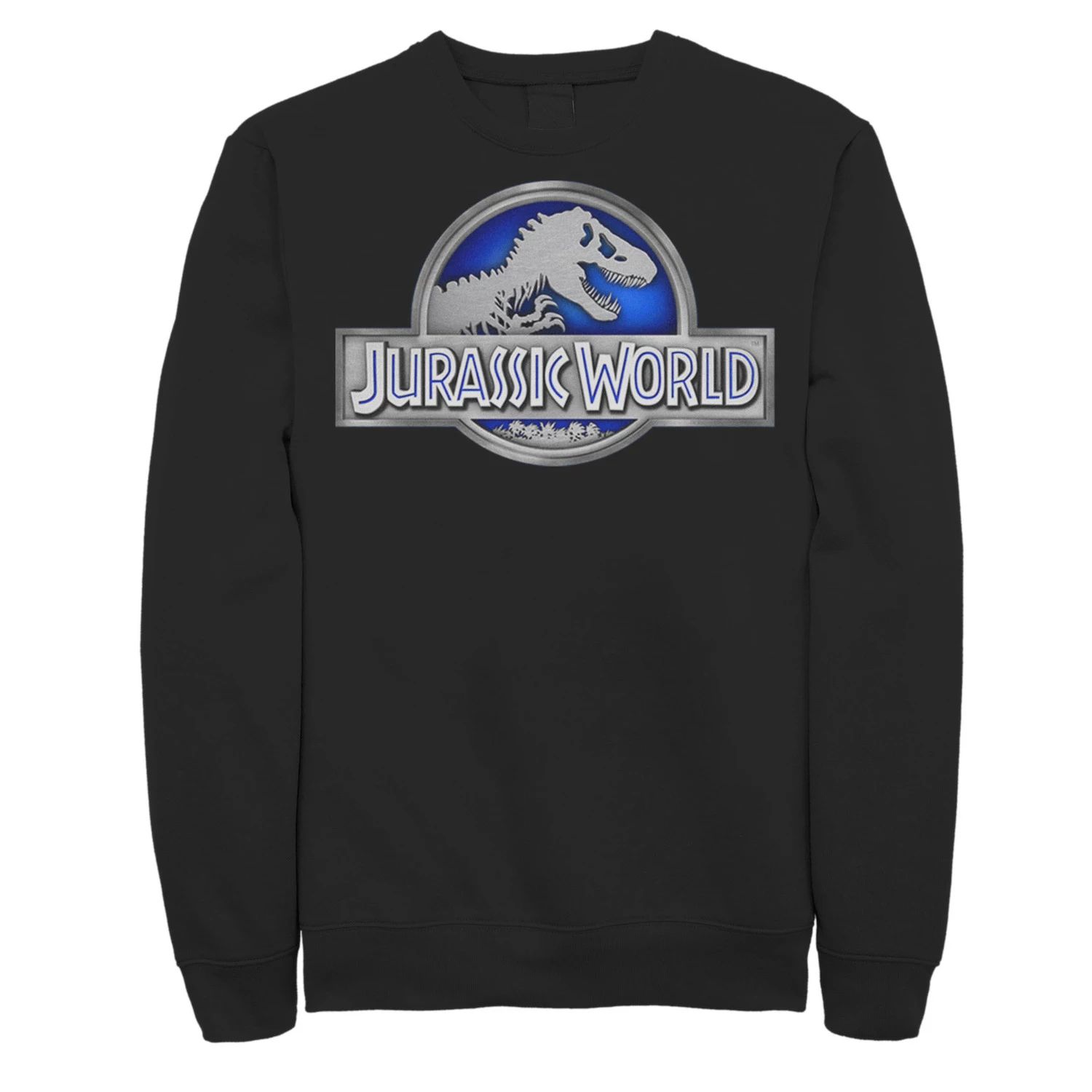 

Мужской флисовый пуловер Jurassic World Classic Blue Glow Fossil Logo Licensed Character, черный