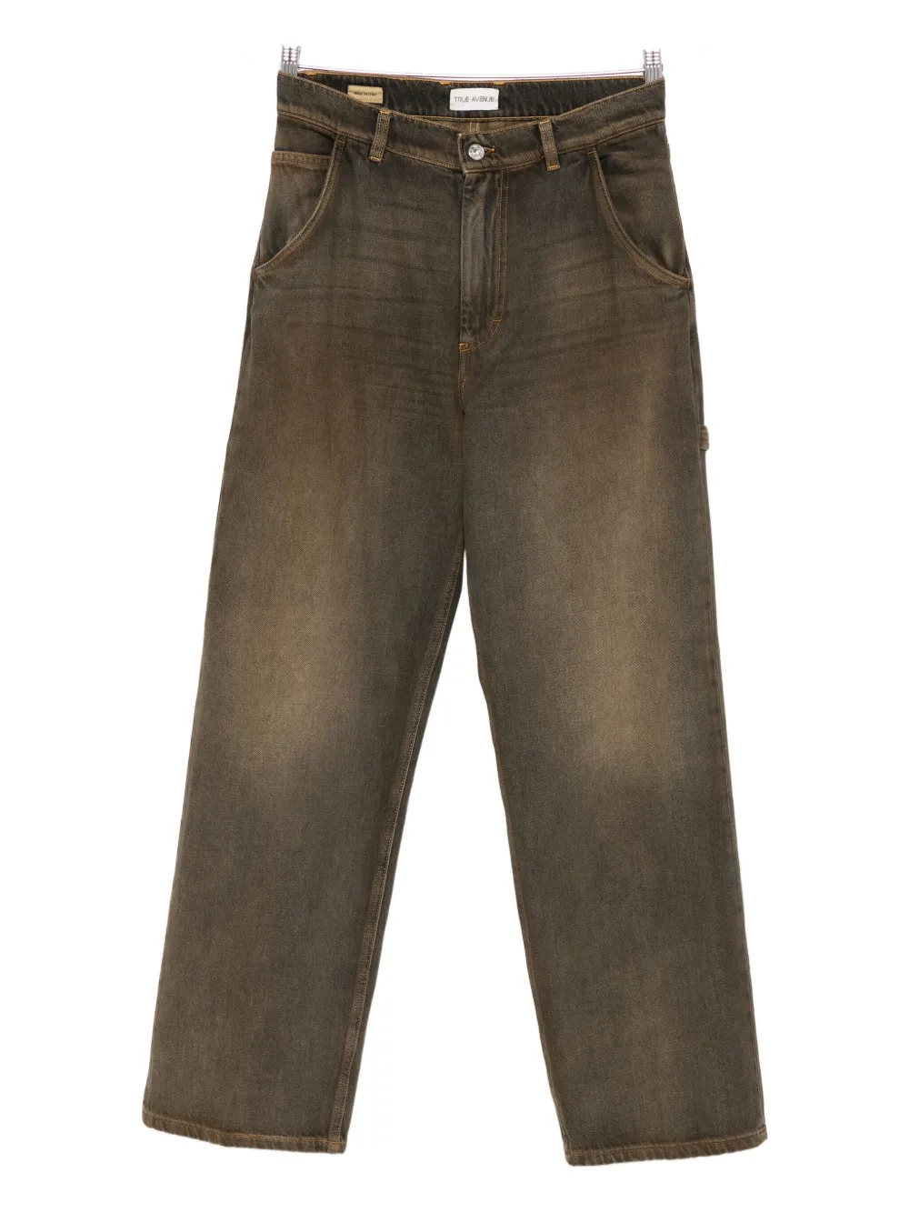 

Джинсы прямого кроя TRUE AVENUE, коричневый