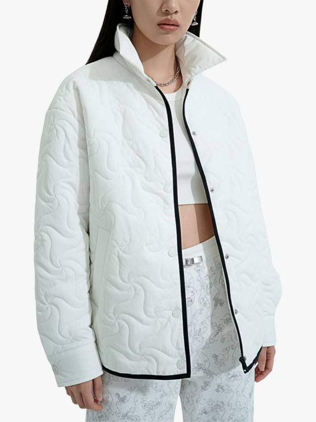 

Флисовая куртка с цветочной вышивкой из гусиного пуха Bosideng, White