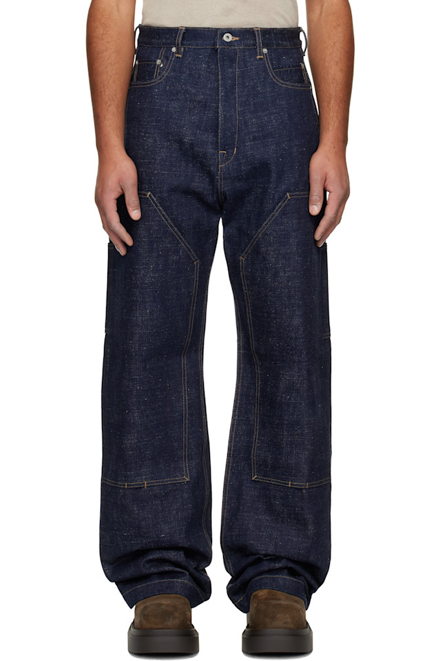 

Джинсы Concordians Strobe с двойными коленями Rick Owens Drkshdw, индиго