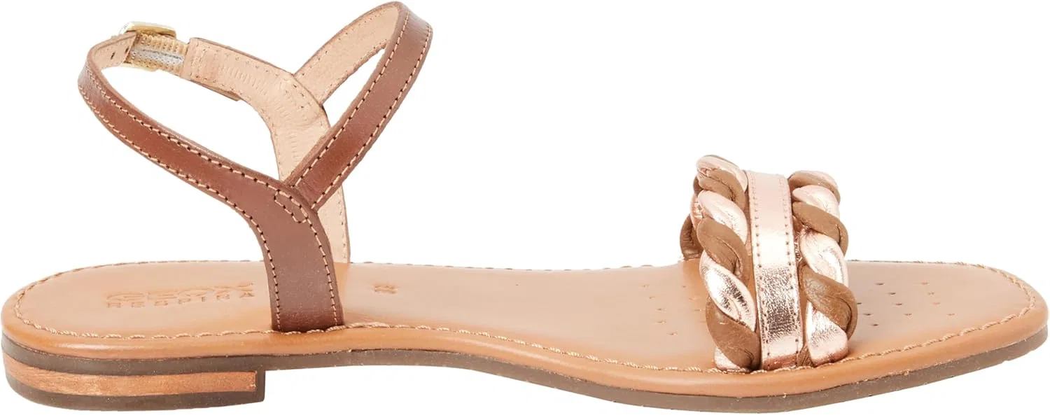 Сандалии женские Geox, Cognac Rose Gold — фото 4