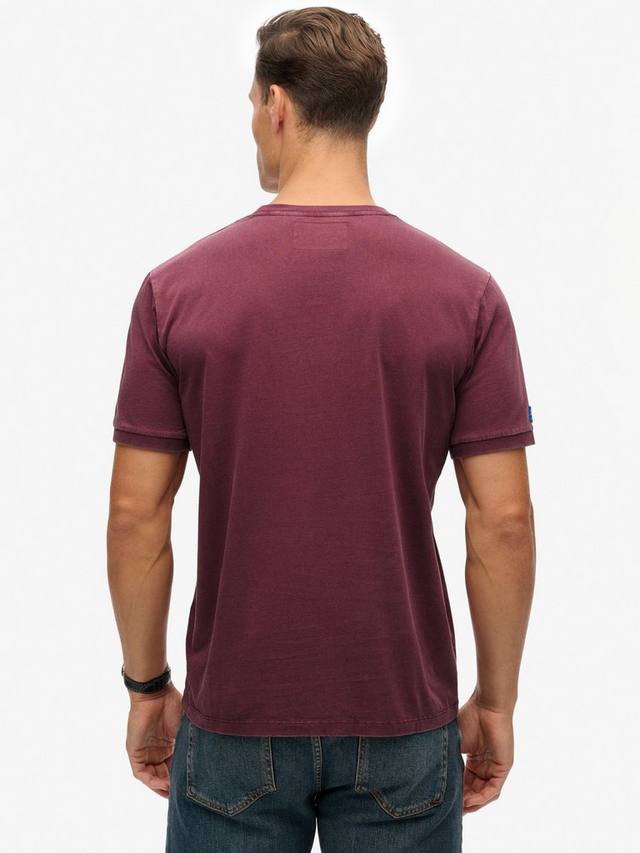 Heritage Tab хлопковая футболка свободного кроя с коротким рукавом и принтом Superdry, Port Red — фото 2