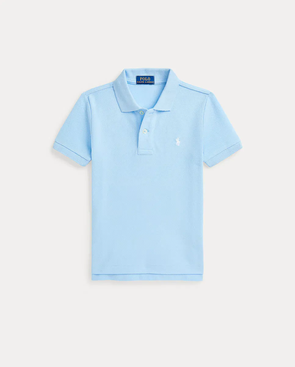 

Рубашка поло для мальчиков из пике и вышитой лошадкой Polo Ralph Lauren, голубой