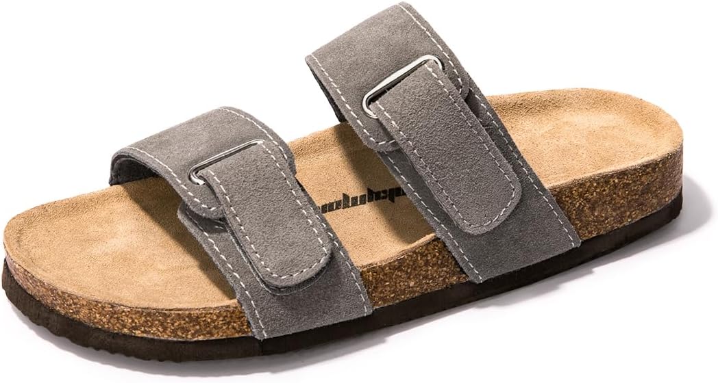 

Унисекс слайд-сандалии FUNKYMONKEY с регулируемыми двойными пряжками и мягкой стелькой, удобные слайды для женщин и мужчин, серый