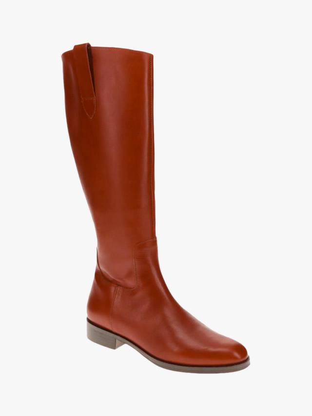 Длинные кожаные сапоги emelia средней ширины для икр Jones Bootmaker, желто-коричневый — фото 2