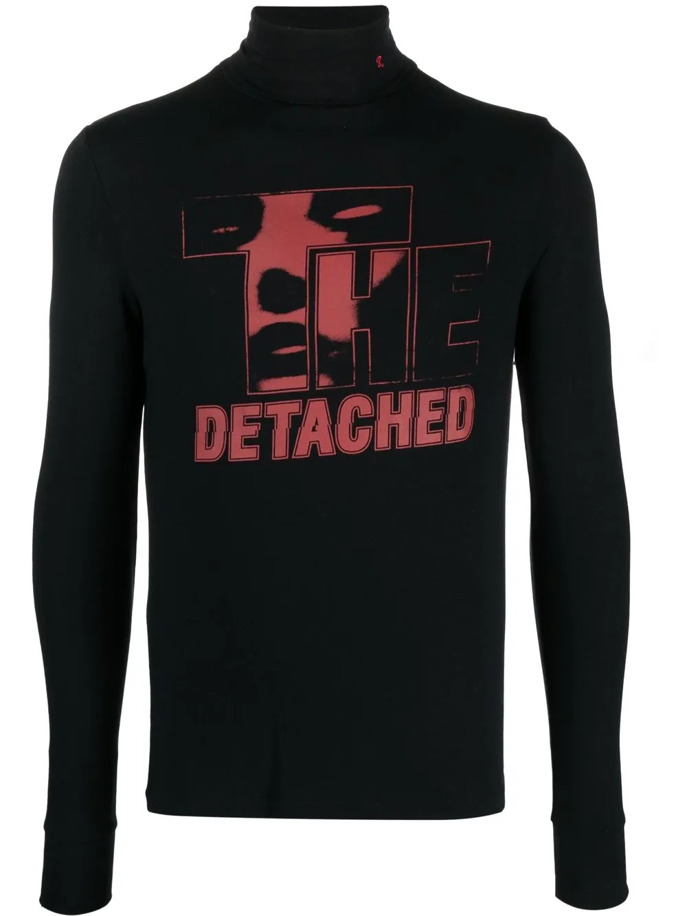 

Свитер с высоким воротником и графичным принтом Raf Simons, черный