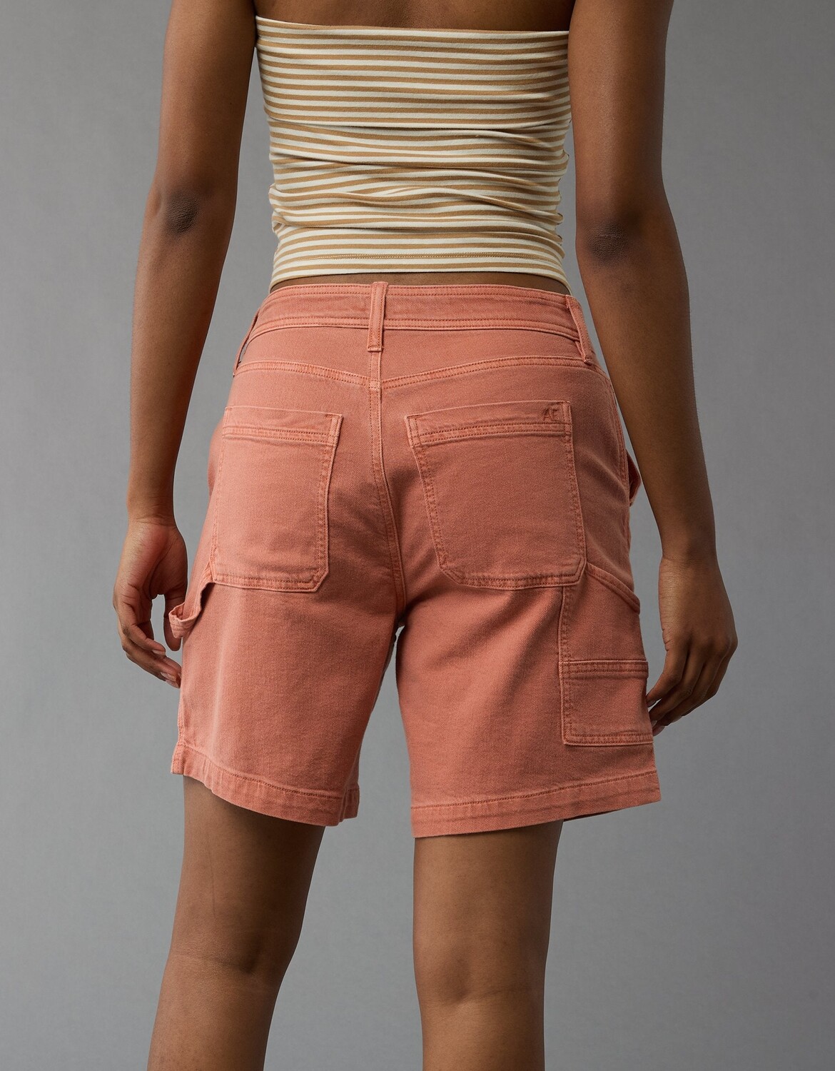 

Шорты Carpenter с высокой талией AE Dreamy Drape American Eagle Outfitters, цвет Terracotta