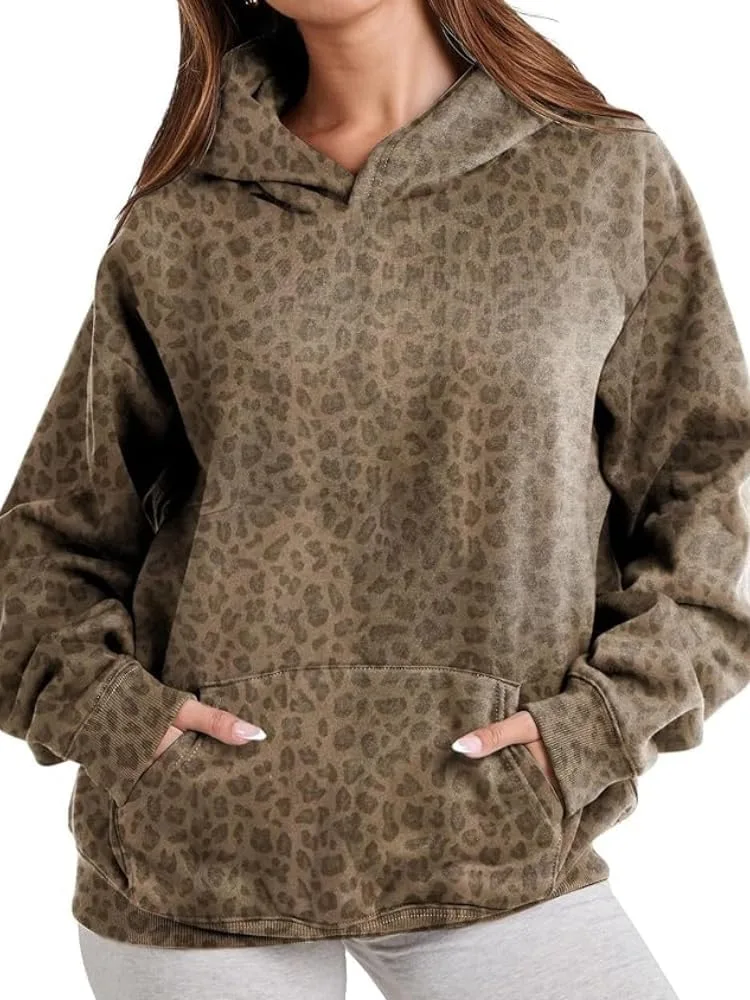 

Оверсайз худи с леопардовым принтом Y2K LAPUNIOT