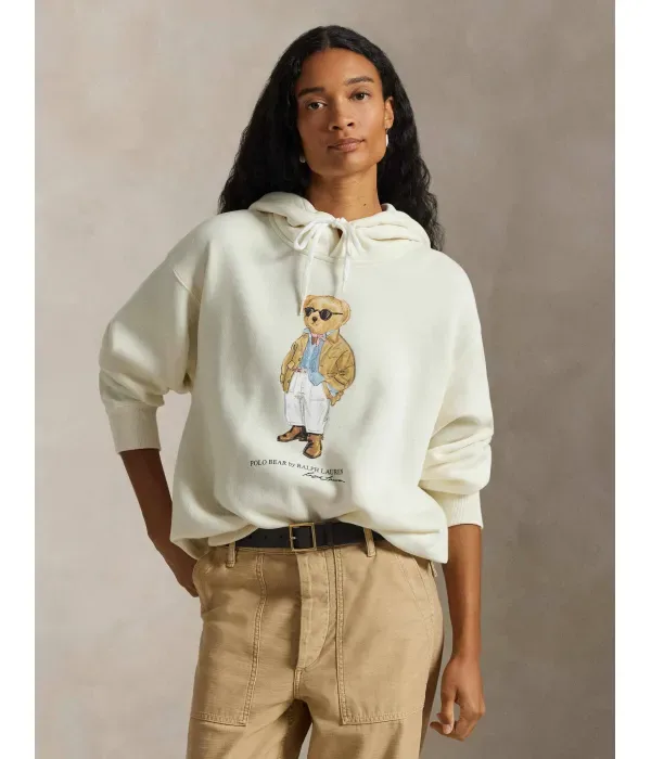 Толстовка loose fit Polo Ralph Lauren, кремовый