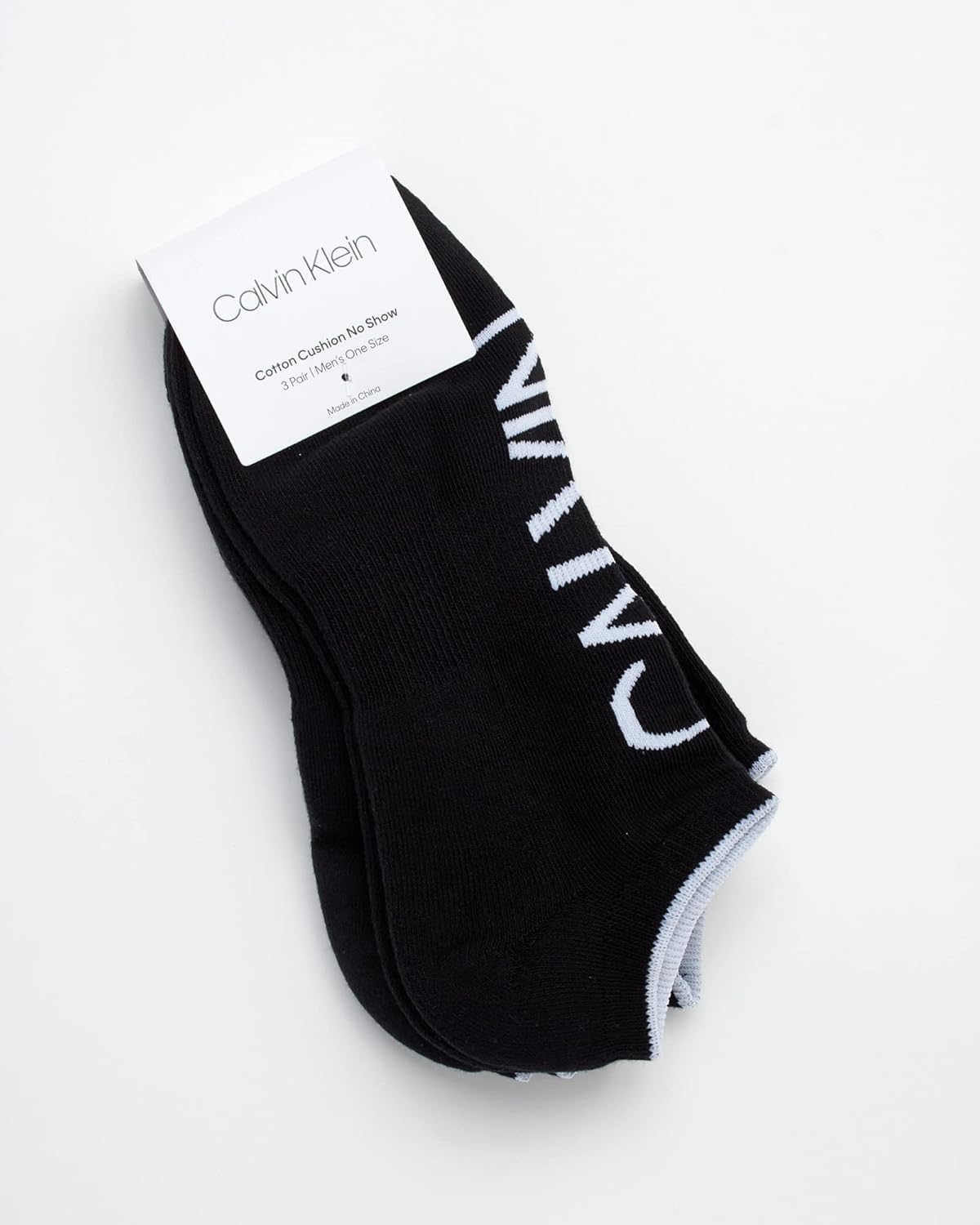 Мужские носки Calvin Klein No Show - 3 пары, мягкие, эластичные, с мягкой подкладкой, спортивные, повседневные, с низким вырезом, для мужчин, Black Assorted — фото 2