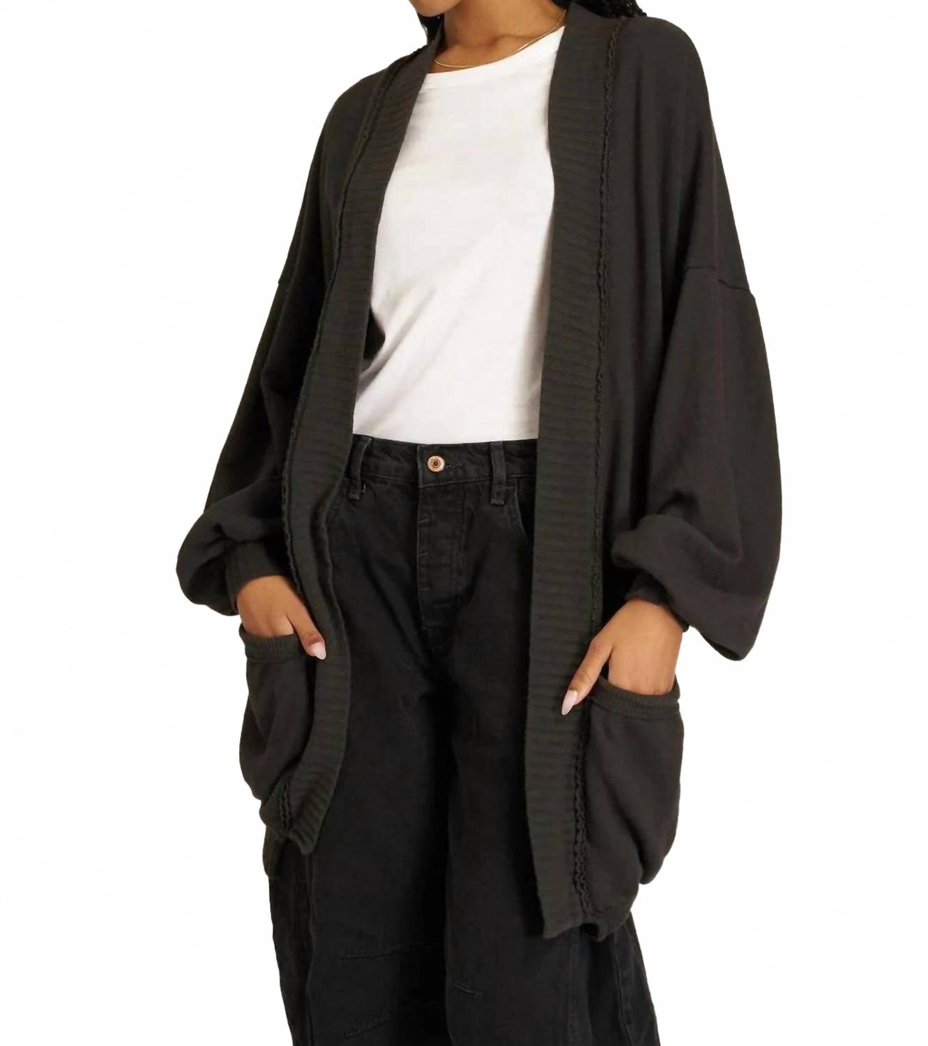 

PROJECT SOCIAL T Кардиган Azalea Boyfriend в винтажном черном цвете