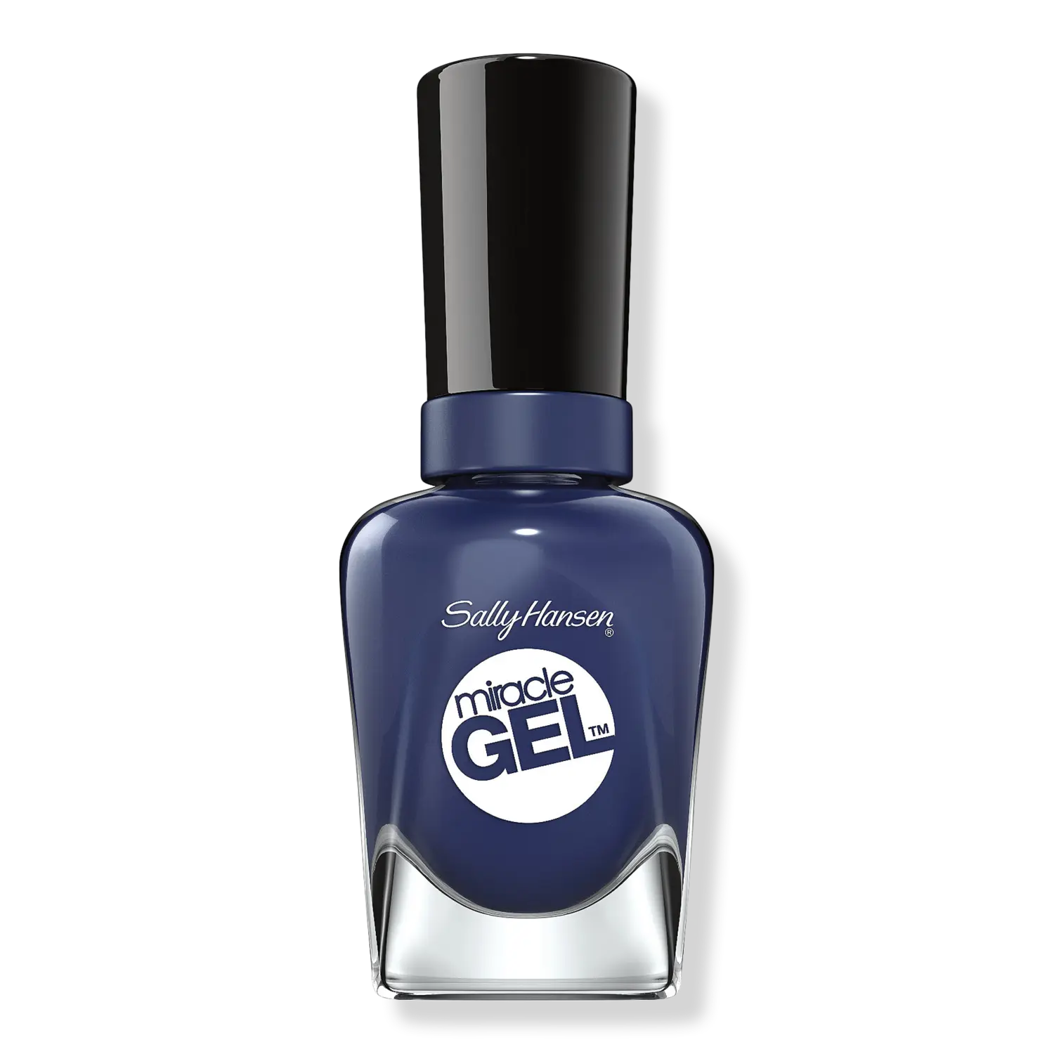 

Чудодейственный гель-лак для ногтей, синие и зеленые оттенки. Sally Hansen, Midnight Mod (dark navy)