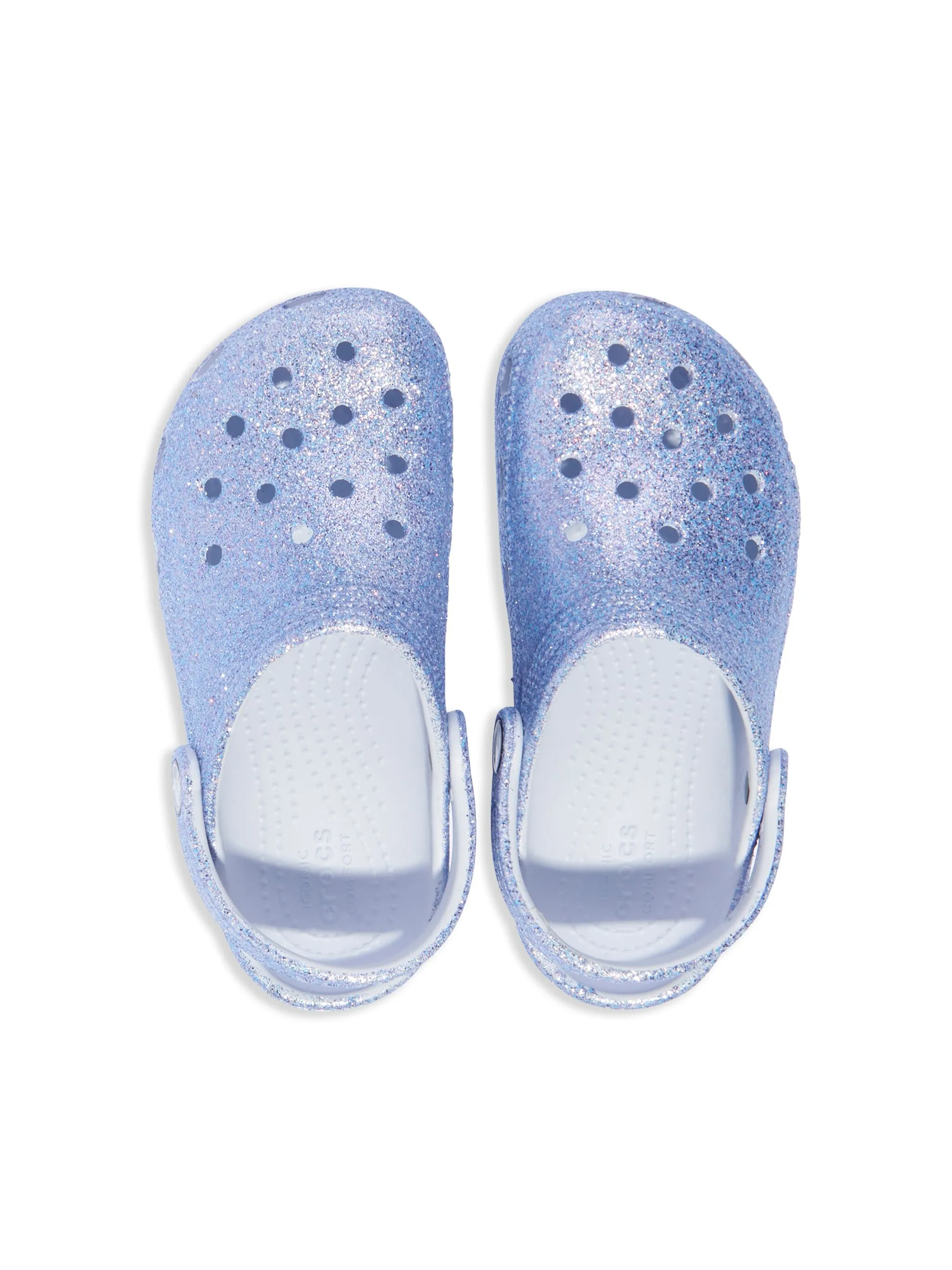 Сандалии на липучках с блестками Crocs Kids, синий — фото 3