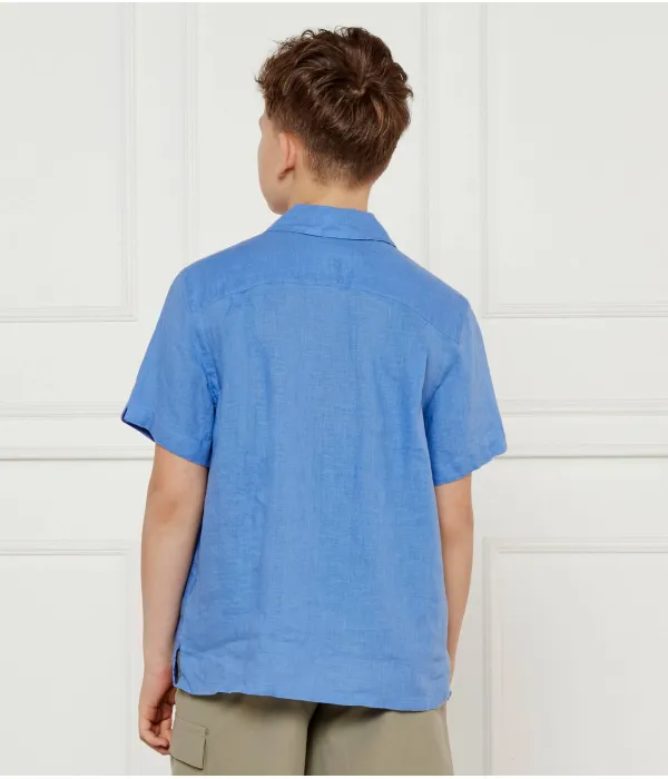 Льняная рубашка Loose fit Polo Ralph Lauren, синий — фото 3