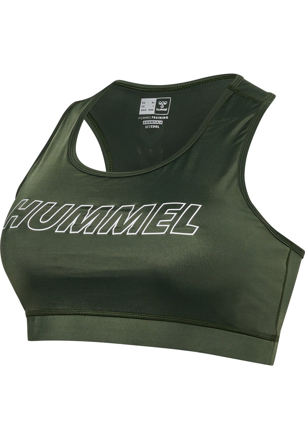 

Спортивный бюстгальтер средней поддержки HMLTE CURVY Hummel, антрацит