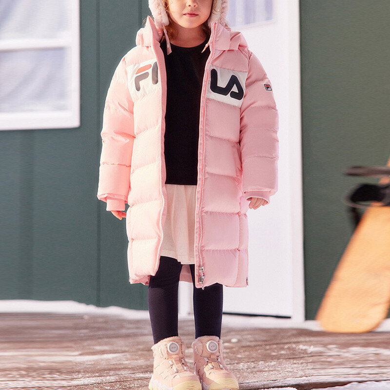 Детские пуховики/жилеты Fila Kids, розовый — фото 3