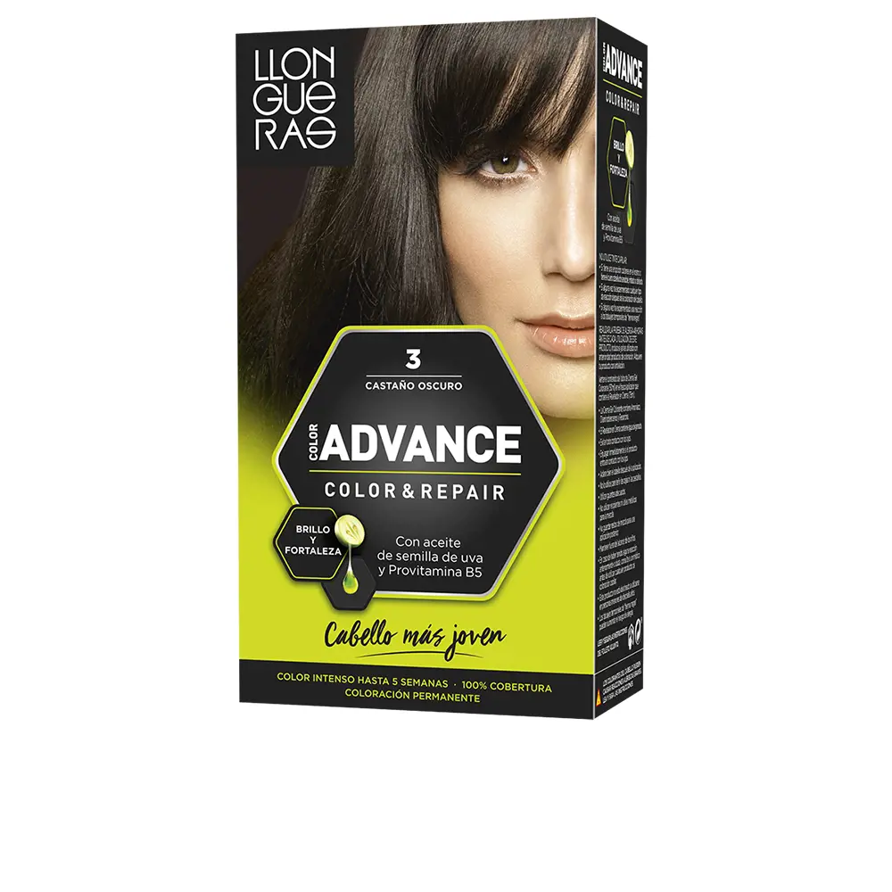 

Краска для волос Color advance Llongueras, цвет 3-castaño oscuro, 1 шт.