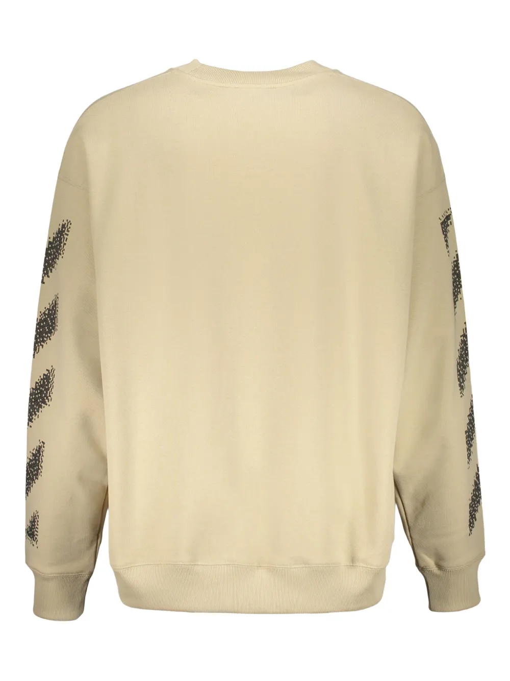 Свитшот с длинными рукавами и диагональными полосами Off-White, нейтральный — фото 2