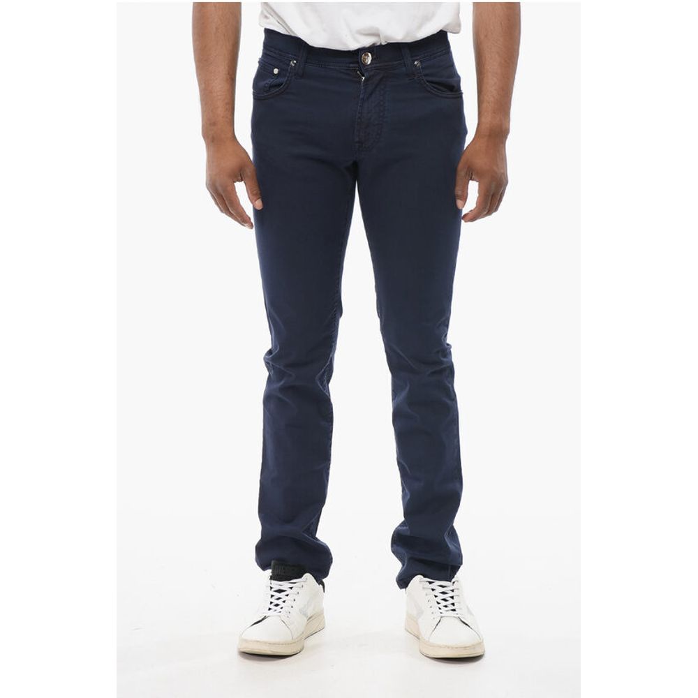 

Джинсы ID LUXURY Straight Fit с вышитым логотипом Corneliani, Blue