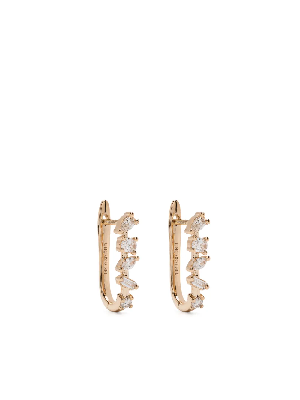 

Серьги-кольца Alexa Jordyn из желтого золота с бриллиантами Dana Rebecca Designs, золотой
