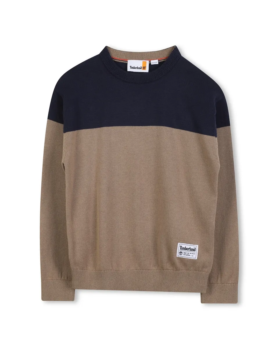 

Детский хлопковый джемпер Timberland, карамельный