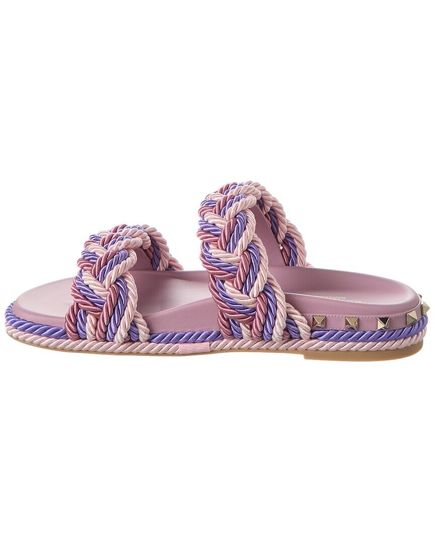 

Шлепанцы Valentino Rockstud Rope, розовый