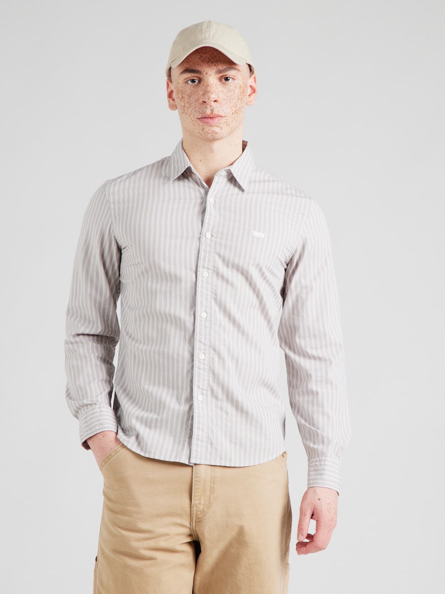 Рубашка Slim Fit на пуговицах LEVI'S  Battery Housemark Slim Fit Shirt, темно-бежевый — фото 3