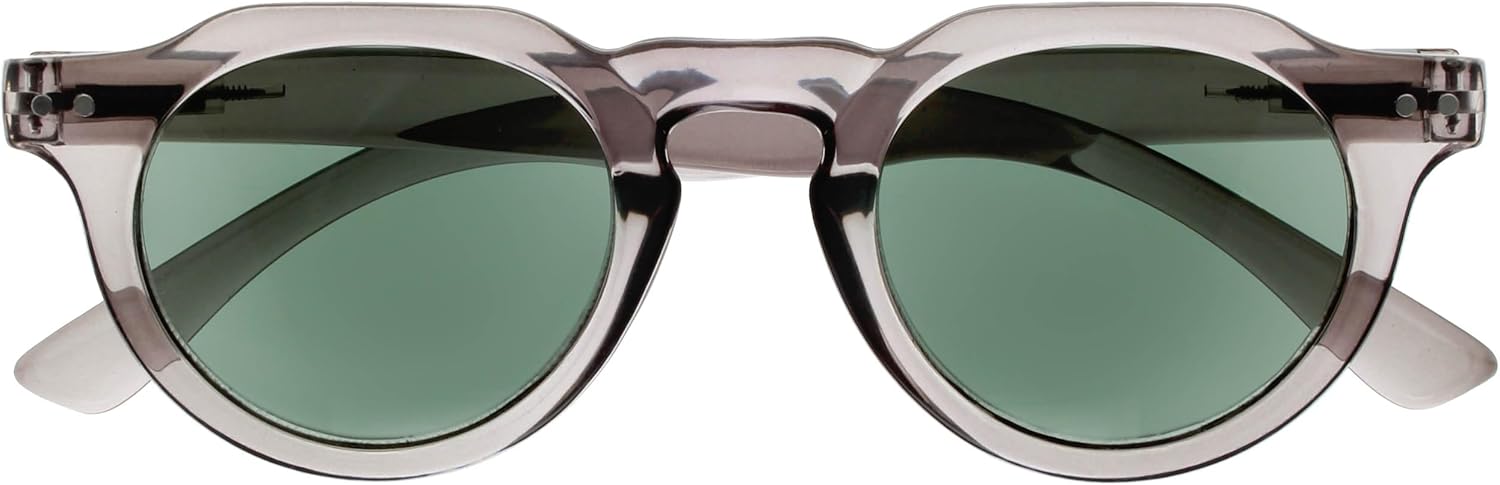 

Солнцезащитные очки для чтения OPULIZE RIO для женщин и мужчин, плоская оправа с пружинными шарнирами, защита UV400, прозрачные, средне-серые +3,5 (1 шт.), 1-pack Transparent Mid Grey - S