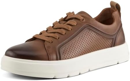 

Мужские кожаные кроссовки Spring Step Erwin - перфорированные повседневные туфли на шнуровке с съемной стелькой и поддержкой комфорта, коричневый