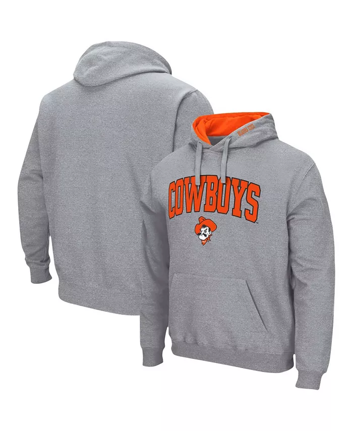 

Мужская толстовка с капюшоном Oklahoma State Cowboys Arch & Logo 3.0 Colosseum, серый