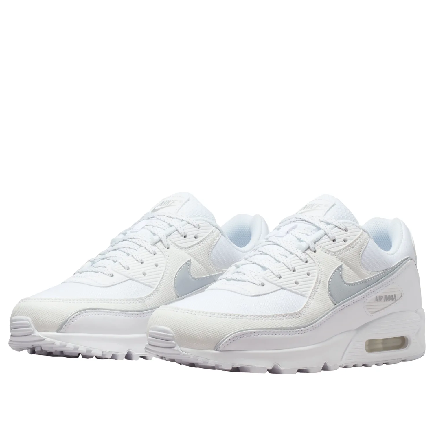 Кроссовки Nike Air Max 90 Premium 'White Metallic Silver' — фото 4